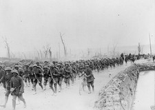 German Soldiers Marching Front Albert France 1914 to 1918 8x10 World War I Photo
