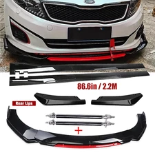 Front Bumper Lip Splitter Spoiler Side Skirt For Kia Forte 10-23 Body Kit