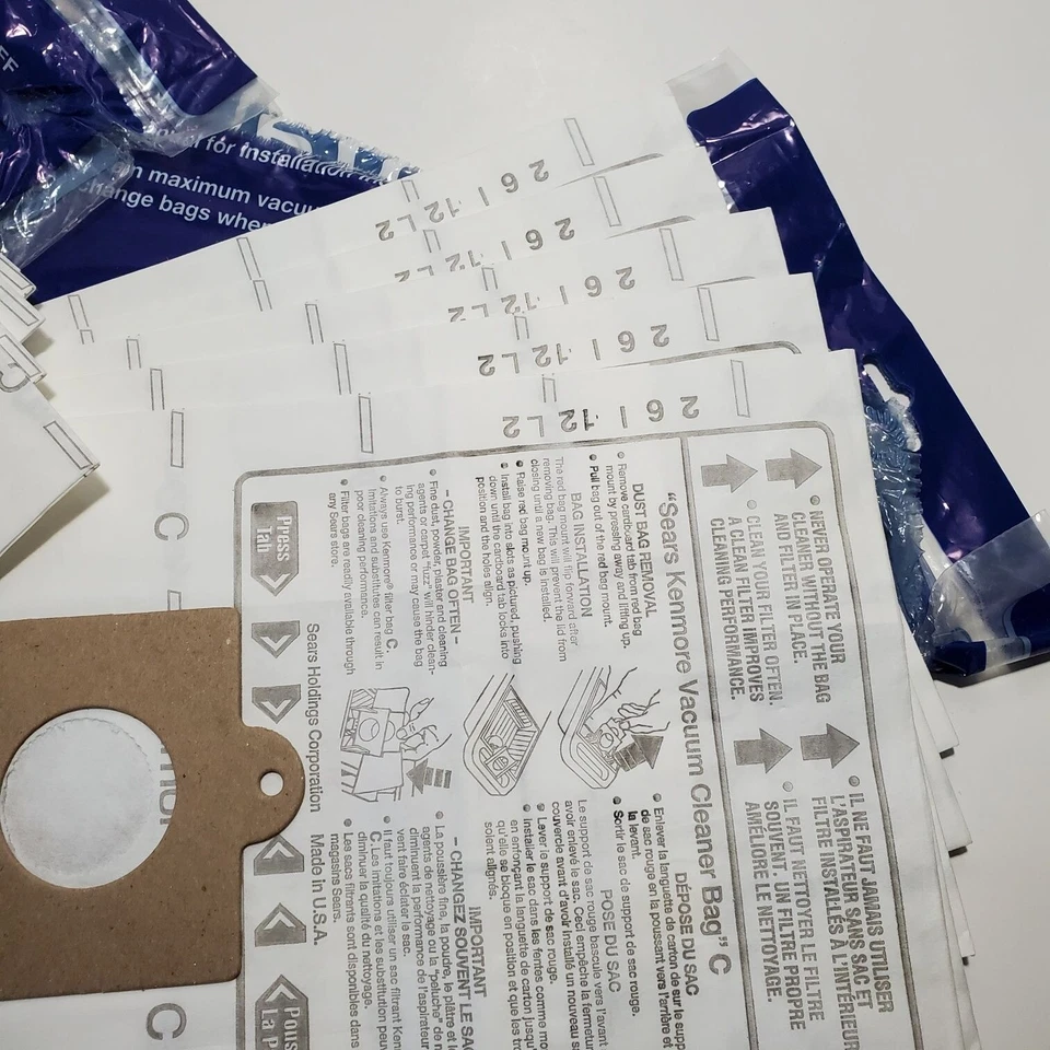 Ultra Care Vac Bags for Kenmore type C Canister Vacuum 2 open master bags 11 Vac - Image 4 of 4