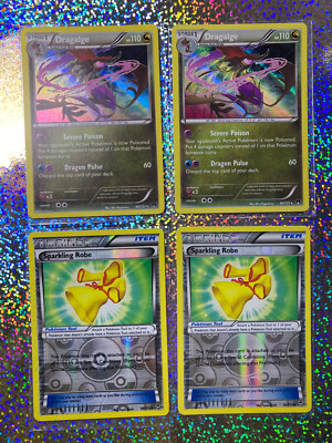Pokemon TCG: Holo 86/122 Dragalge; Reverse Holo 99/111 Sparkling Robe