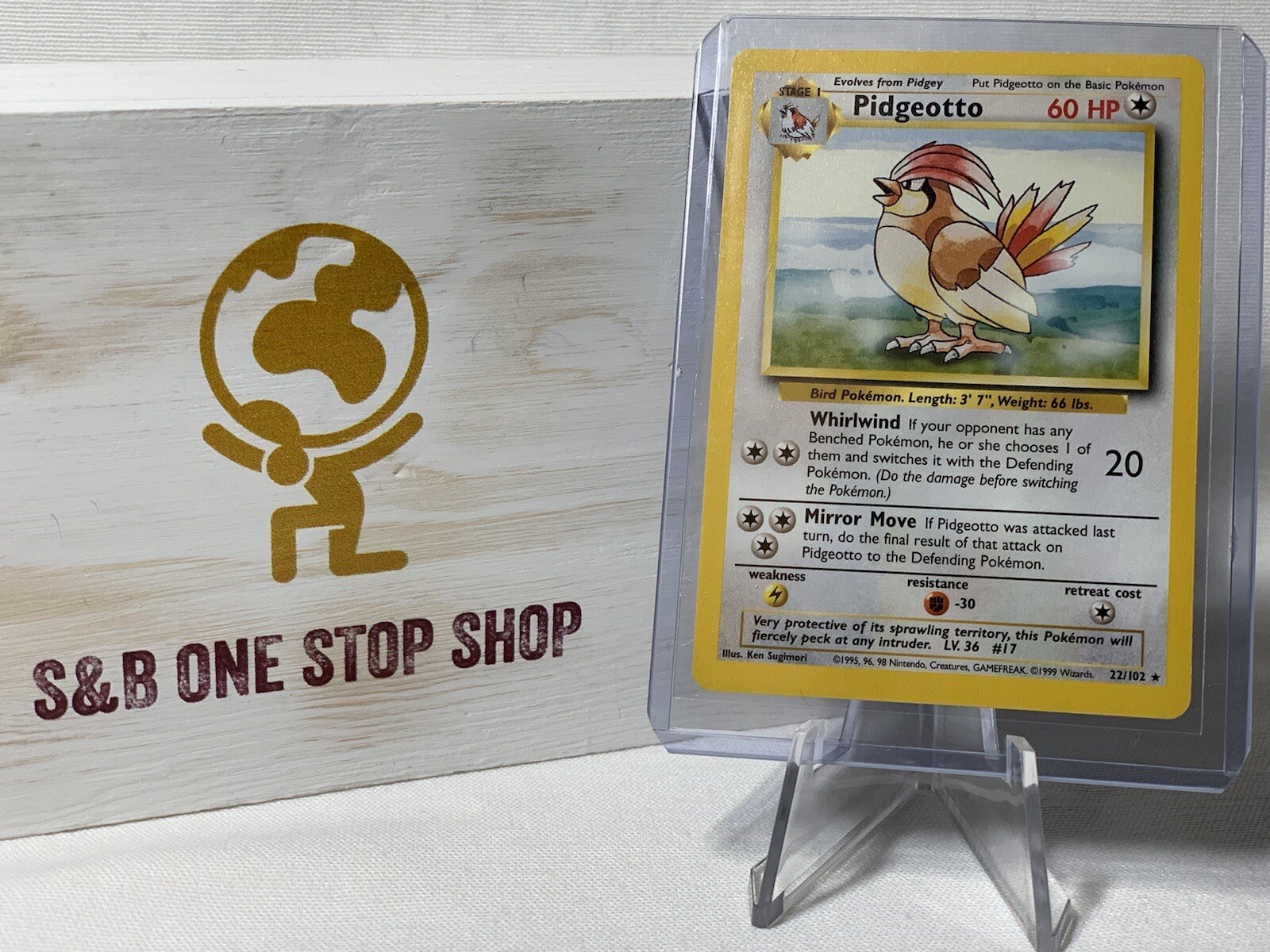 Pidgeotto 22/102 Rare - Base Set Unlimited - Pokemon TCG 1999 Wizards WOTC