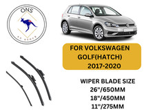 WIPER BLADES FOR VOLKSWAGEN GOLF (HATCH) 2017-2020