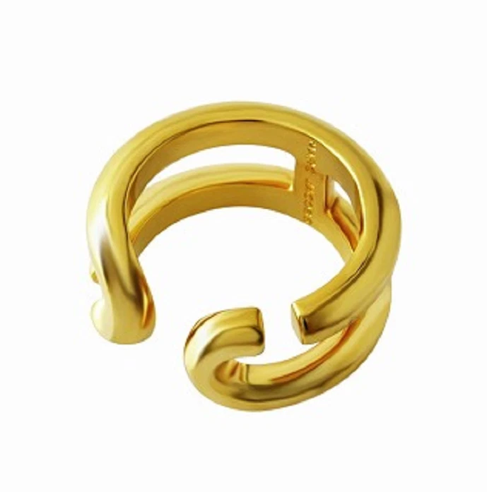 Mark Jacobs MARC JACOBS M0009229-710 #7 金色 "J" 徽标图案图标戒指 尺寸 7 — 第 2/3 张图片