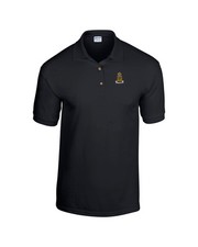 Quebec Coat of Arms Canada EMBROIDERED Black Polo Shirt  New