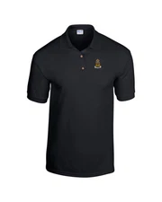 Quebec Coat of Arms  Canada EMBROIDERED Black Polo Shirt   New