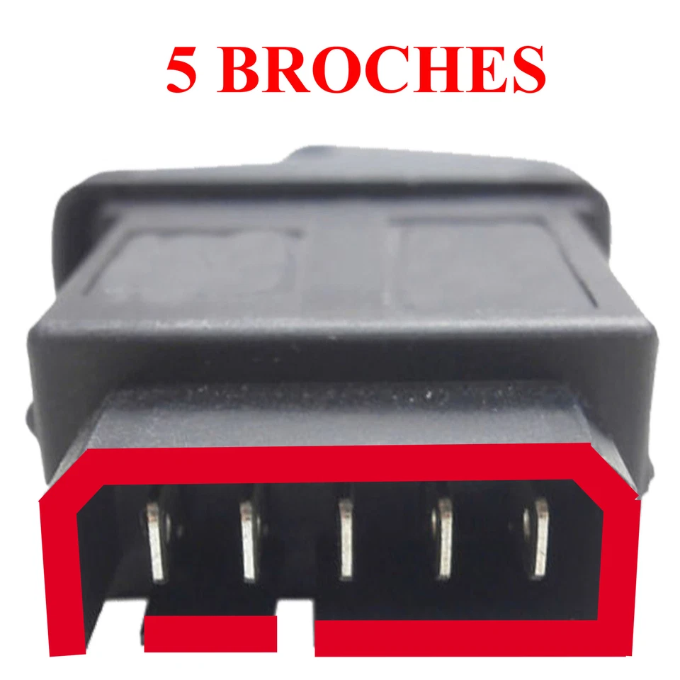 BOUTON DE LEVE VITRE AVANT GAUCHE POUR RENAULT TWINGO 1993 à 2007 = 7700307605 - Photo 2/4