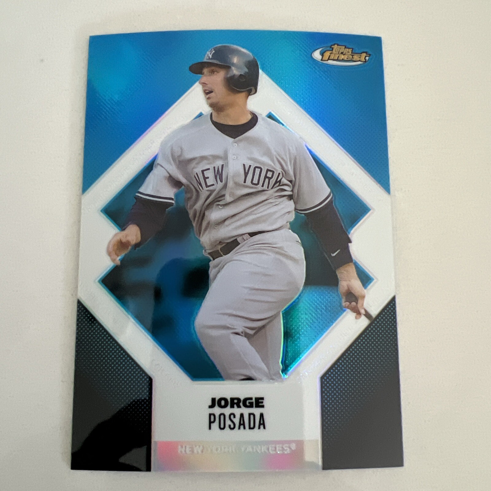 2006 Topps Finest Blue Refractor 230/299 Jorge Posada #121