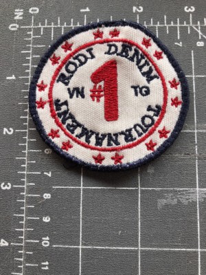 Rodi Denim Tournament Patch #1 VN TG Vintage Jeans Number One Clothing Style