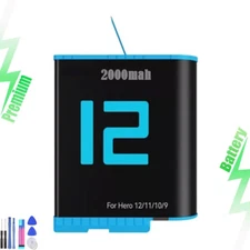 For GoPro Rechargeable Battery HERO9/HERO10/HERO11/HERO12 ADBAT-001