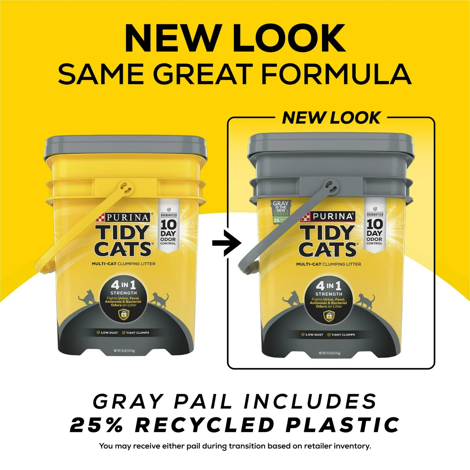 Purina Tidy Cats Clumping Litter 4-In1 Strength Refresh , 35 lb 2 Pack