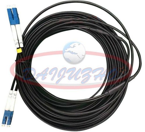 40M LC UPC to LC UPC Duplex Single Mode Black Armored PVC Fiber Patch Cord Cable - Afbeelding 3 van 4