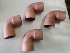Copper Sweat 90 degree 1- 1/4" Elbows 4 Used but clean