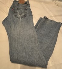 Levis 501 Jeans Mens 36x36 Blue Denim Pants Button Fly READ NO INSIDE TAGS