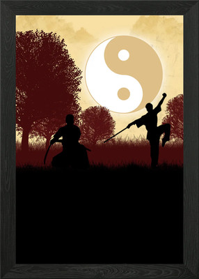 Samurai Ein Schatten Gerahmtes Wandbild Poster Leinwanddruck Bild