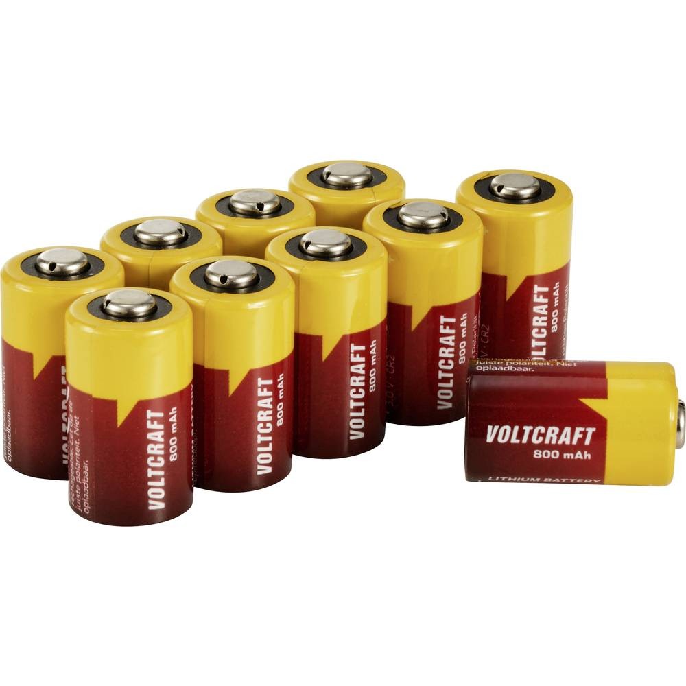 Pile photo CR2 lithium 3V longue durée VOLTCRAFT pile ronde CR 2 800 mAh x10
