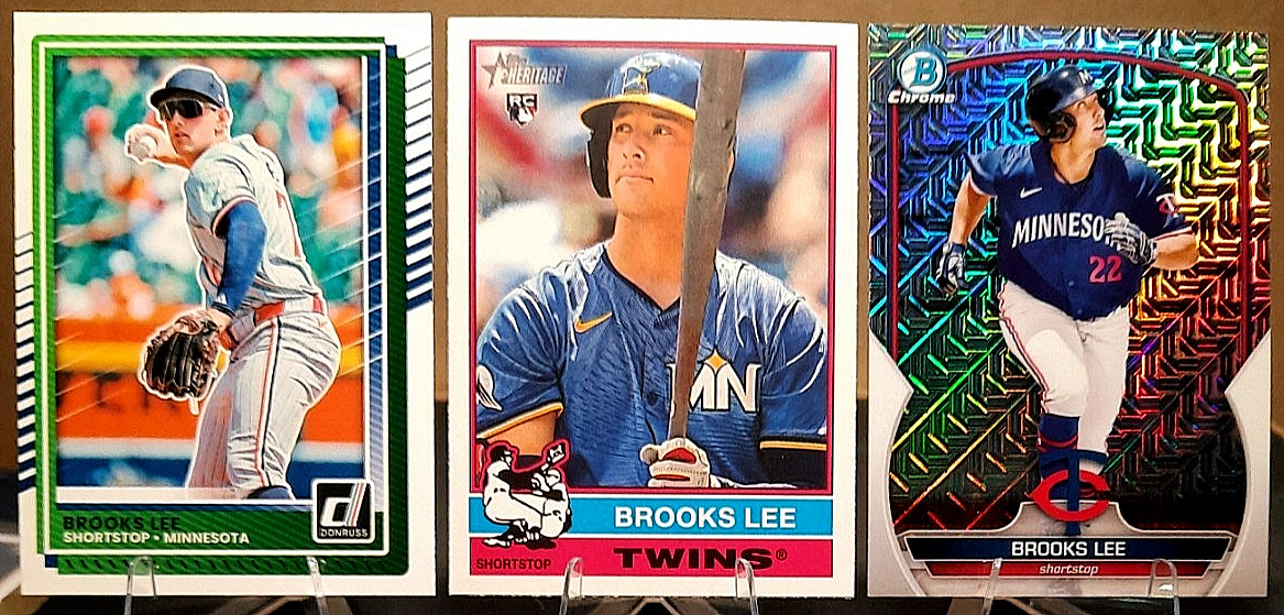 Brooks Lee-2023 Bowman Prospects BCP-31/2025 Topps Heritage #63/2025 Donruss #73