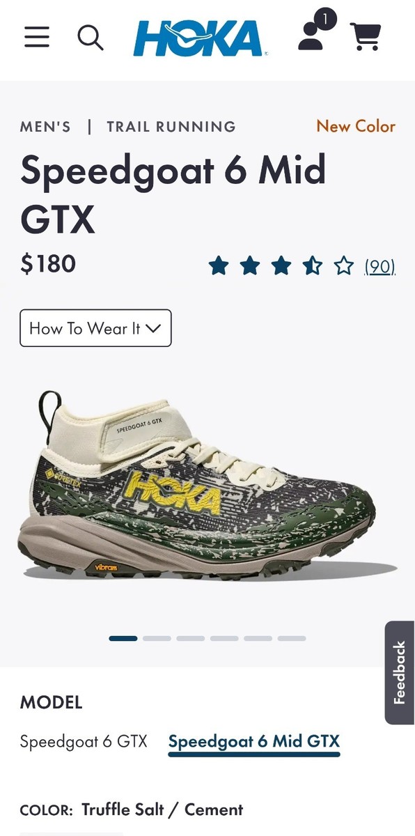 HOKA Speedgoat 6 Mid GTX - Size 9 Men - MSRP $180 | eBay