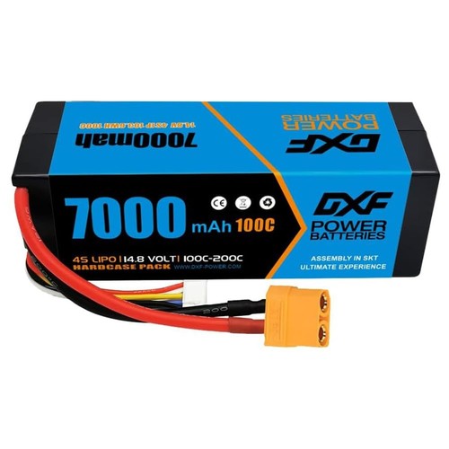 Batterie Lipo 4S 7000mAh 100C – 14,8V – Connecteur XT90 – Pour Voitures RC 1/10 Et 1/8 – Compatible Traxxas, Axial, Tamiya