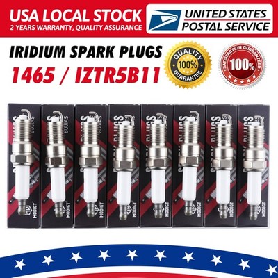 8 pcs  IRIDIUM Spark Plugs  IZTR5B11 / 1465 For GMC, Hummer, Isuzu High Quality