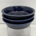 Set of 3 Fiesta Cobalt Blue 7” Rimmed Cereal Bowls HLC USA