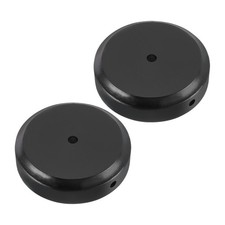 2pcs 4.75"x1.2" Wooden Lamp Base Wooden Base Wood Desk Lamp Display Stand Black
