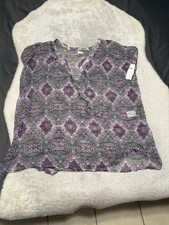 New O Neill Swimsuit Bikini Cover Up Tunic Tallulah Size Medium Floral Purple