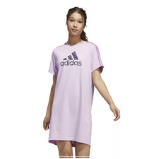 Women's adidas Leopard Metallic Badge of Sport Graphic T-Shirt Dress