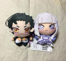 Re:ZERO Emilia & Subaru Chopinui Puchi Plush Toy Doll Mascot Set of 2 FuRyu NEW