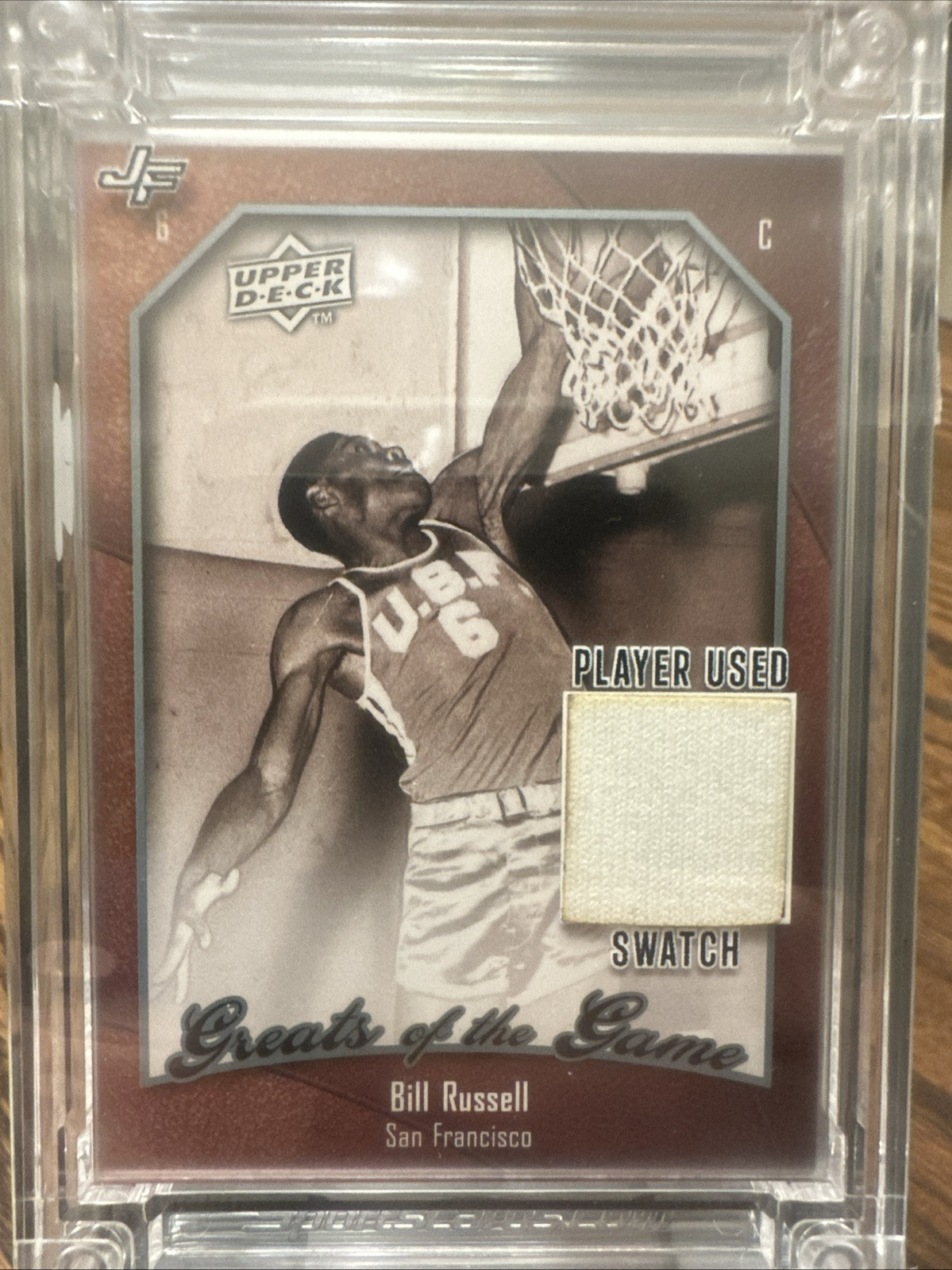 2022-23 Jersey Fusion Basketball Bill Russell Game-Used Swatch Memorabilia