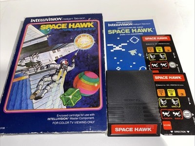 1981 Intellivision Space Hawk Video Game Mattel Electronics Complete