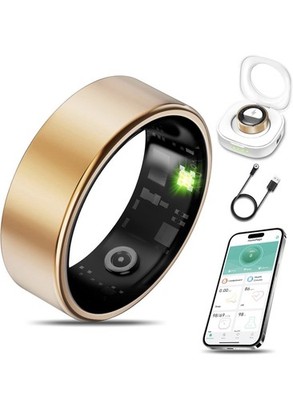 Smart Ring Health Tracker Heart Rate Blood Oxygen Sleep Monitor Fitness Gold #9