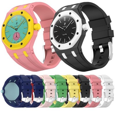 Octagon PC Mod Kit Case Band Fo Swatch Royal Pop Integrated Cover Silicone Band