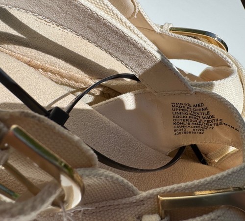 Sonoma Good for Life Cianna Damen-Plateausandalen goldene Schnalle 9,5 cremefarben - Bild 9 von 11
