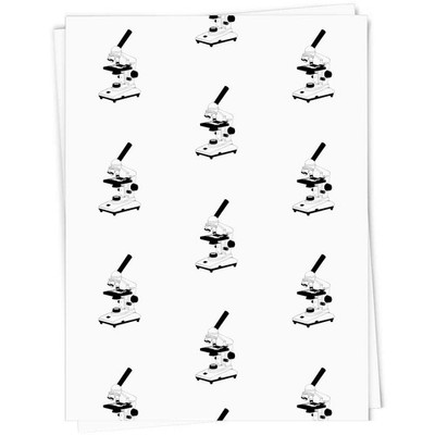 Geschenkpapier/Geschenkanhänger ''Mikroskop mit Objektträger'' (GI054053)