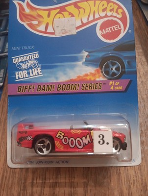 Hot Wheels 1997 Biff! Bam! Boom! Series Mini Truck #541 Red Low Rider Pickup 