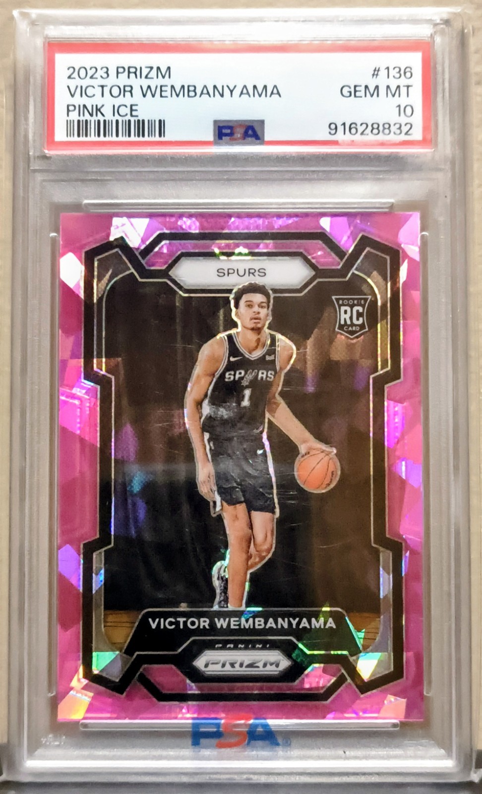 2023-24 Panini Prizm - Victor Wembanyama #136 Pink Ice Prizm (RC) Chase Pack!!