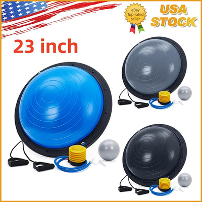 23'' Half Exercise Ball Trainer Yoga Balance Workout Ball Strength Fitness Ball