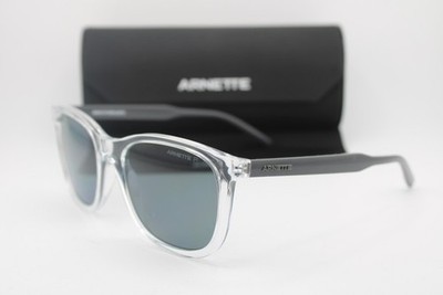 NEW ARNETTE AN 4307 275481 CLEAR GREY POLARIZED AUTHENTIC SUNGLASSES 53-19