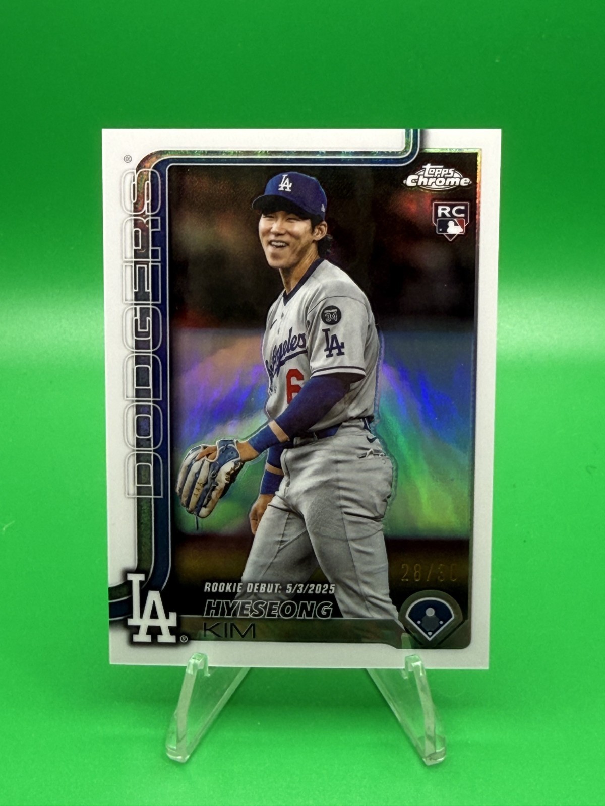 2025 Topps Chrome Update Series - Hyeseong Kim #USC149 White Refractor /30 (RC)