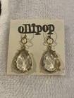 Drop Earrings With 1 “ Clear Faceted Gold Crystal — photo 2