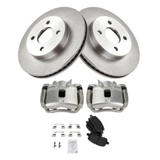 Front Ceramic Brake Pad, Rotor & Caliper Kit for Chevy