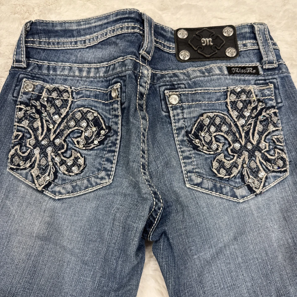 女孩尺寸 14 Miss Me 装饰 Capri Fleur-de-Lis 口袋设计 — 第 4/4 张图片