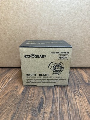 Echogear Wall Mount, for Echo Dot 4th Gen and 2022, Black