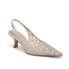 Women's Sam Edelman Bianka Slingback Pumps Modern Ivory Mesh Fabric