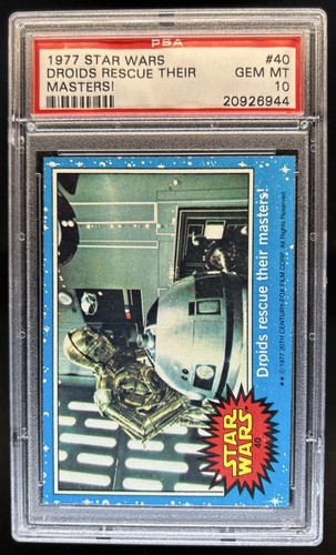 1977 Topps Star Wars #40 Droids rescue their masters! — PSA 10