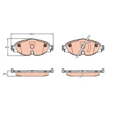 Satz Bremsbeläge Bremsklötze vorne für VW T-ROC A11 Tiguan AD1 Touran | 23851