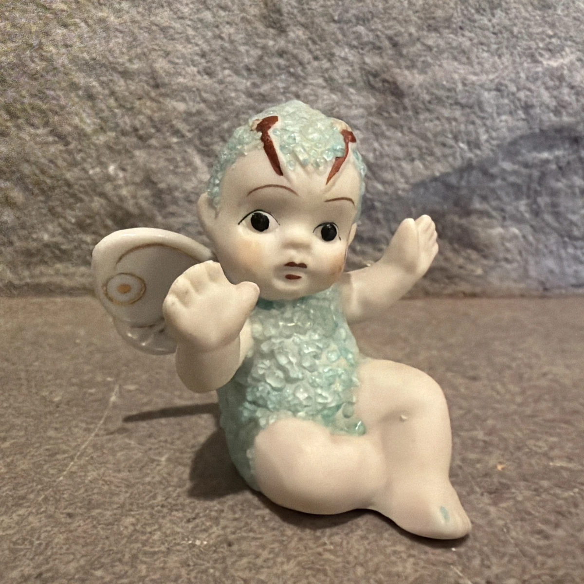 【希少】ヴィンテージ ヴェネチアンガラス フィギュリン 看護師 赤ちゃん Vintage Baby Figurine In Antique Ceramic & Porcelain Figurines for
