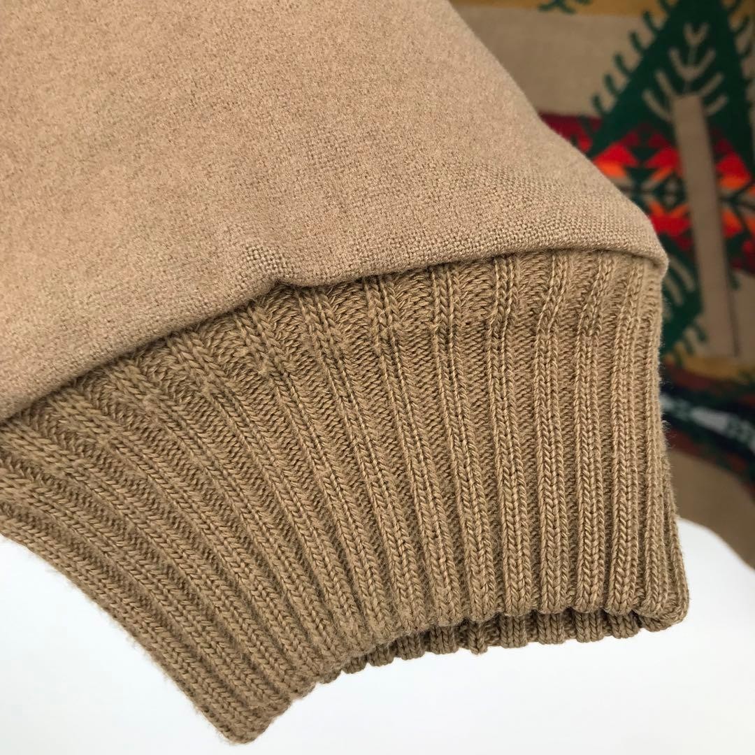 Pendleton XL Beige Wool Native Pattern Blouson Ja… - image 10