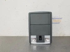 14 2014 FORD F150 XLT CENTER OVERHEAD ROOF CONSOLE GRAY 2 STORAGE COMPARTMENTS