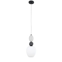 Pendelleuchte Keramik Glas Schwarz Grau E14 Ø17 Cm Blendarm HäNgelampe Esszimmer